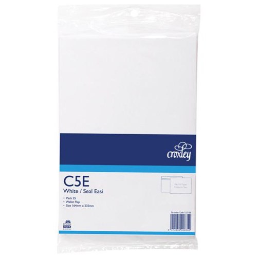 Croxley C5E Wallet Envelope Seal Easi, Pack of 25