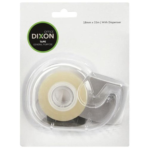 Dixon General Purpose Tape 18mm x 33m & Dispenser