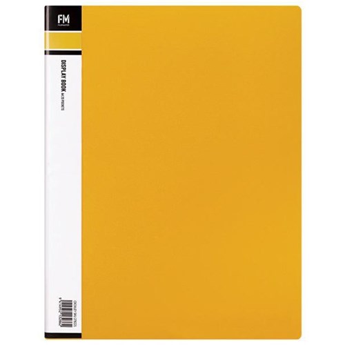 FM A4 Display Book 20 Pocket Yellow