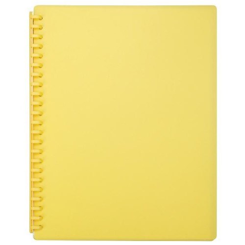 FM A4 Display Book Refillable 20 Pocket Yellow