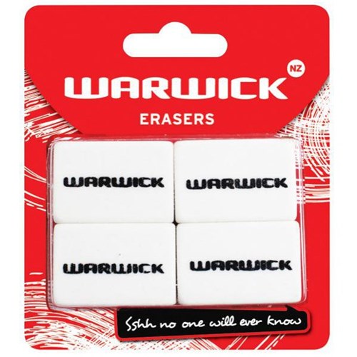 Warwick Eraser Multi Hangsell, Pack of 4