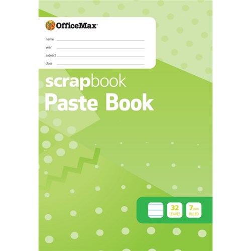 OfficeMax Paste Book Scrapbook Ruled 330x230mm 32 Leaves