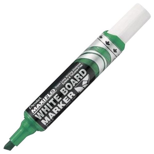 Pentel Maxiflo Green Whiteboard Marker Chisel Tip | OfficeMax NZ