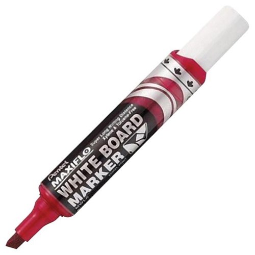 Pentel Maxiflo Red Whiteboard Marker Chisel Tip | OfficeMax NZ