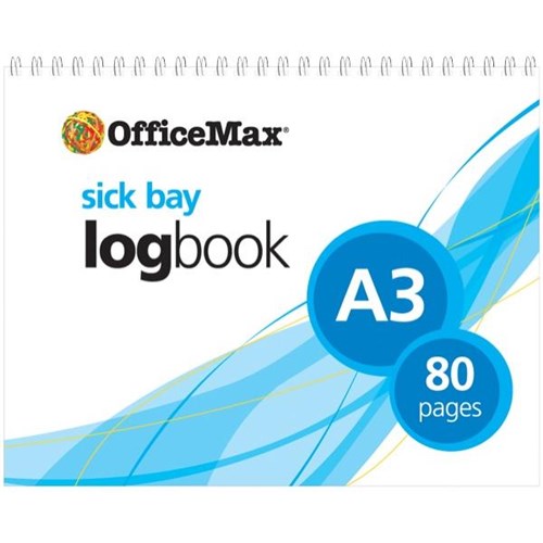 OfficeMax A3 Sick Bay Log Book 80 Pages