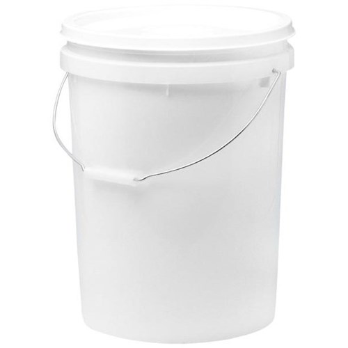 Durable All Purpose Pail - Outdoor 6 Gallon Bucket with Lid (Aqua Blue,  1Pack)