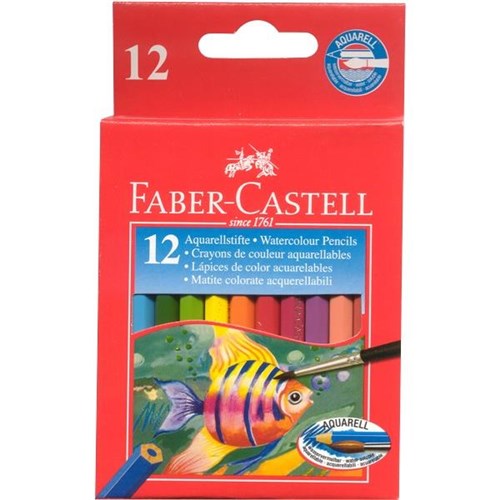 Faber-Castell Half Size Watercolour Pencils, Pack of 12