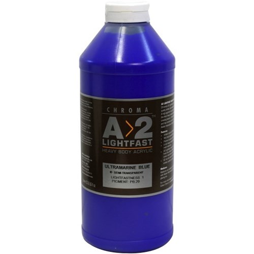 A2 Art Student Acrylic Paint 1L Ultramarine Blue