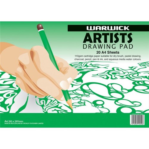 Warwick Artists Drawing Pad A4 125gsm 20 Leaves