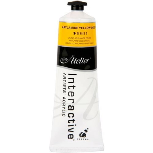 Atelier Interactive Acrylic Paint S3 80ml Arylamide Yellow Deep