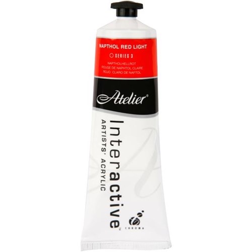 Atelier Interactive Acrylic Paint, S3, 80ml, Napthol Red Light