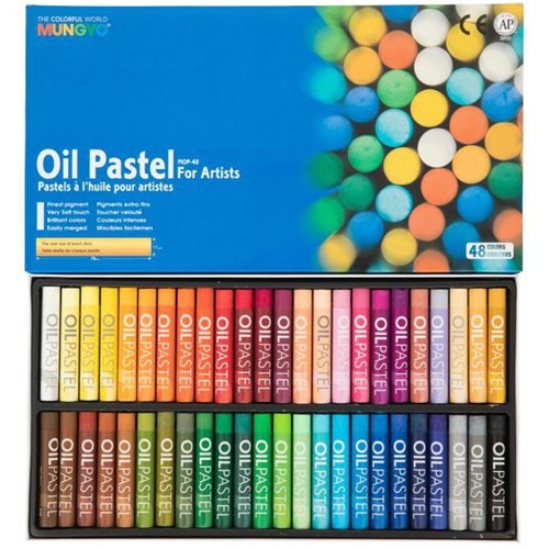 Mungyo Oil Pastels Assorted Colours, Pack of 48