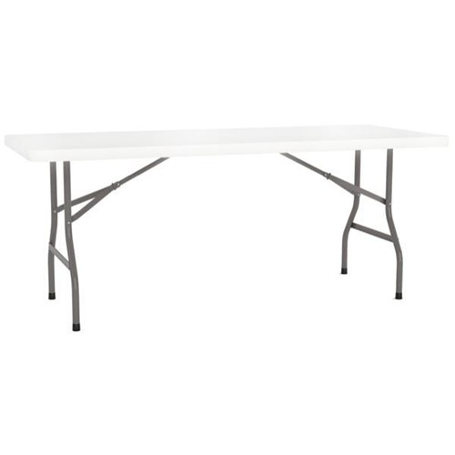 Life Folding Table 2400mm White/Graphite