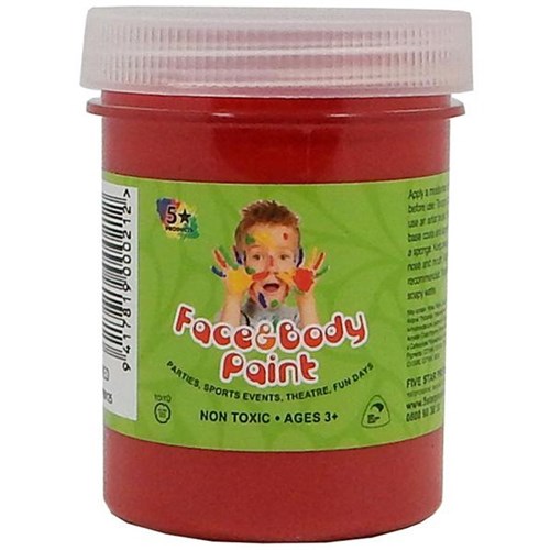 Five Star Face Paint 125ml Red