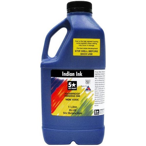 Five Star Indian Drawing Ink Blue 1L