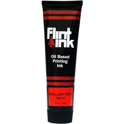 Five Star Flint Ink Oil-Based Printing Ink 100ml Brilliant Red