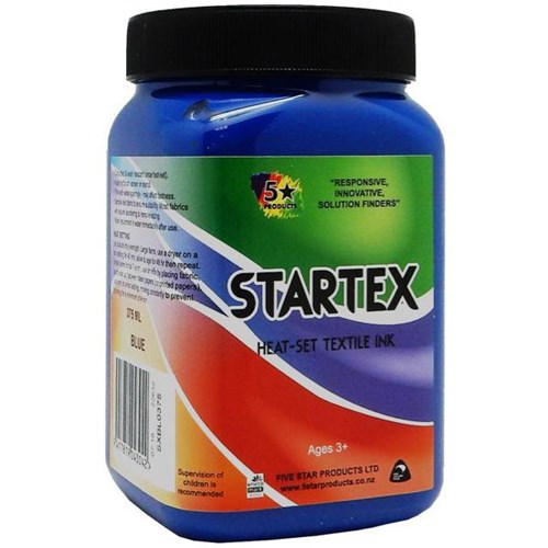 Five Star Startex Textile Ink 375ml Blue