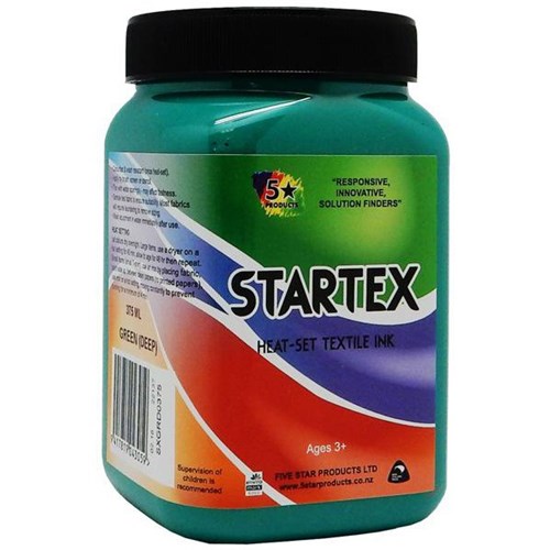 Five Star Startex Textile Ink 375ml Deep Green