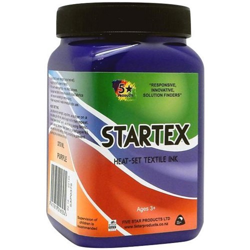 Five Star Startex Textile Ink 375ml Purple