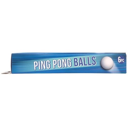 Table Tennis Balls, Pack of 6