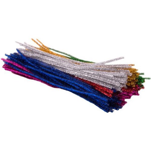 Metallic Pipecleaners 7x300mm Assorted Colours, Pack of 150
