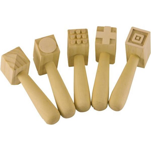 Wooden Clay Hammer, Set of 5