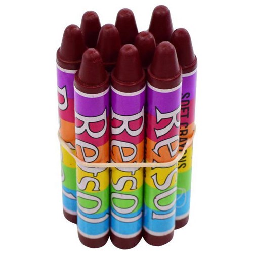 Retsol Soft Wax Crayons Crimson, Set of 10
