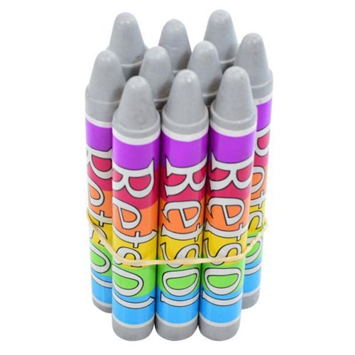 Retsol Soft Wax Crayons Grey, Set of 10