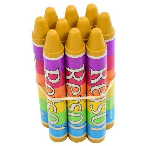 Retsol Soft Wax Crayons Ochre, Set of 10