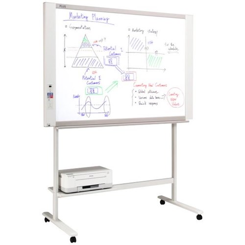 Plus N21S Electronic Whiteboard With Stand + Printer 1300 x 910mm