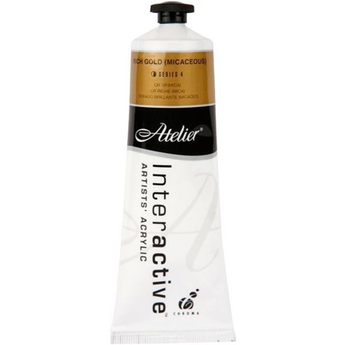 Atelier Interactive Acrylic Paint S4 80ml Rich Gold