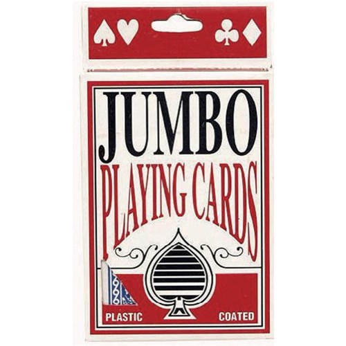 Jumbo Playing Cards Plastic Coated 87x125mm