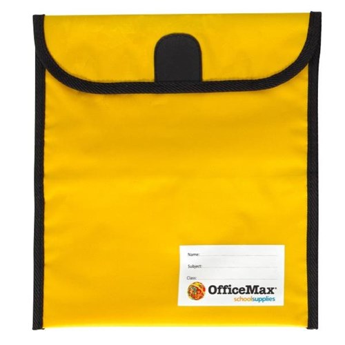 OfficeMax Journal Bag Large Hook & Loop Fastener 330x360mm Yellow