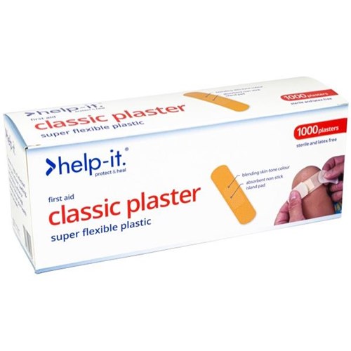 Help-It Plastic Plasters 72x19mm Flesh Colour, Pack of 1000