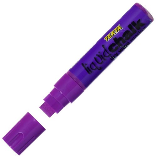 Texta Liquid Chalk Dry Wipe Window Marker 15mm Chisel Tip Purple