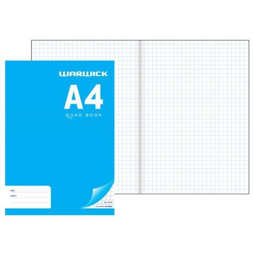 Warwick A4 Maths Exercise Book 8mm Graph 32 Leaves