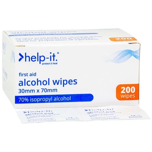 Help-It Alcohol Prep Pad, Pack of 200