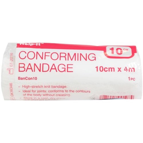 Help-It Conforming Bandage Light-weight Stretch 100mmx4m