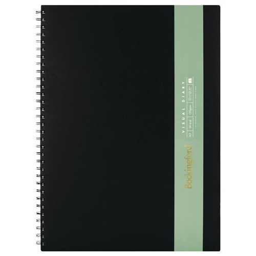 Bockingford A3 Spiral Visual Diary 60 Leaves 120gsm White Paper