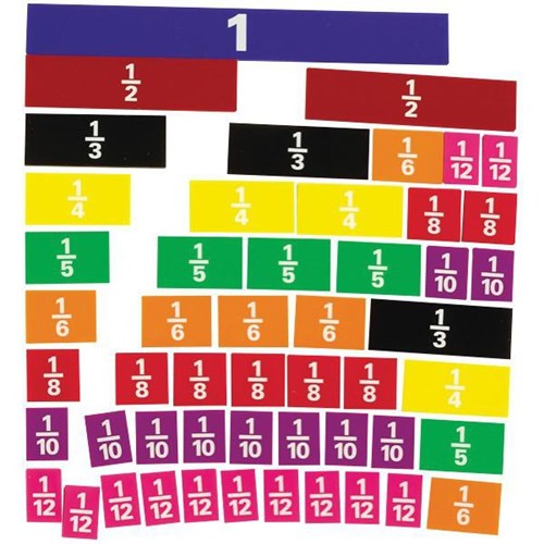 Learning Can Be Fun Maths Fraction Tiles, Set of 51