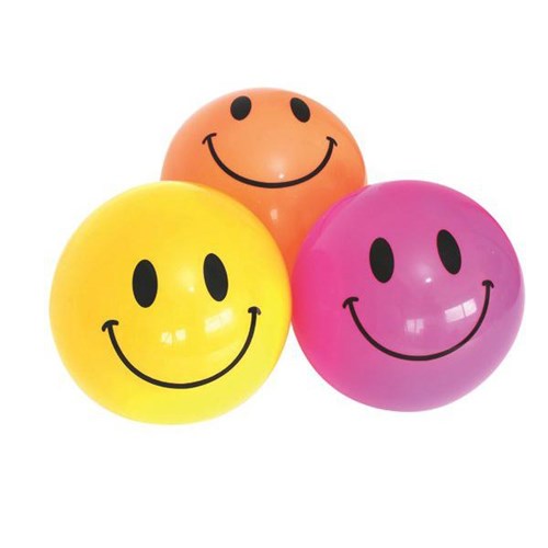 Smiley Face Playball 200mm Assorted Colours