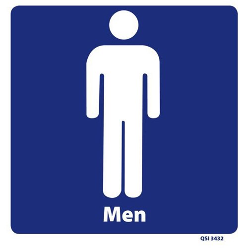 Men's Restroom Sign 120x120mm