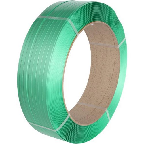 PET Embossed Polyester Strapping 19 x 0.88mm x 1000m Green
