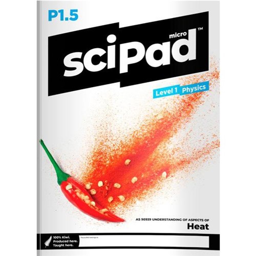 sciPAD 1.5 Physics Heat Workbook Level 1 9780992250683