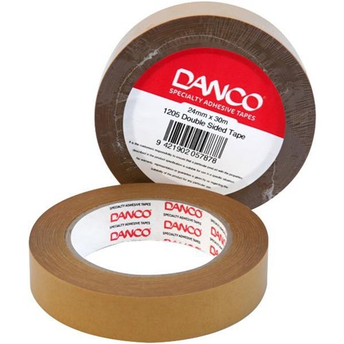 Danco 1205 Double Sided Tape 24mm x 30m Carton of 36