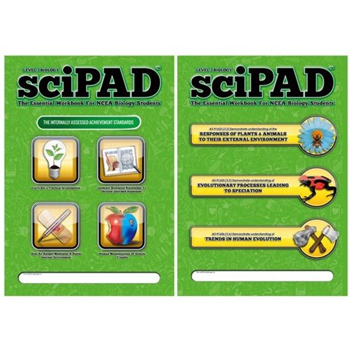 sciPAD Biology Workbook Combo Level 3 Year 13 9780992250690 / 9780992260491
