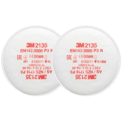 3M™ Respirator Cartridge Hepa Filter For Use With Asbestos 2135, Pack of 2