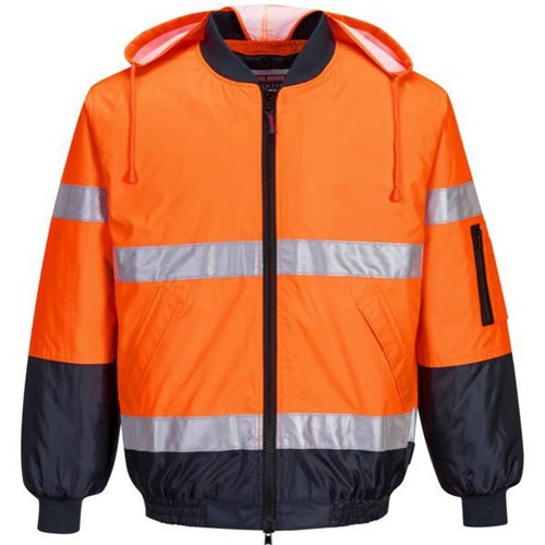 Portwest Hi Vis Bomber Jacket Day Night Orange/Navy 5XL