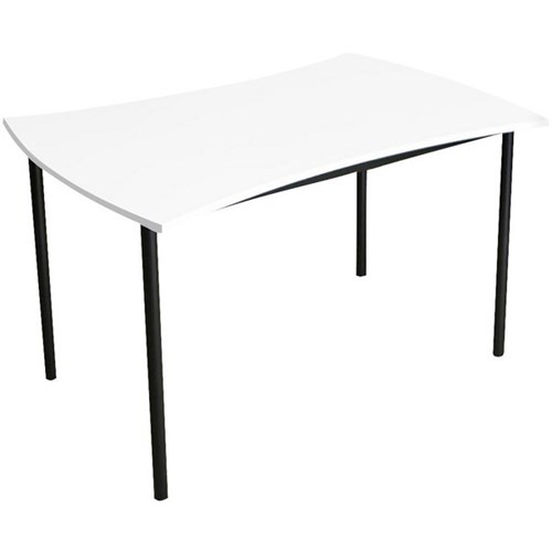 Window Table 700 Curved In 1100x760x550mm Snowdrift White/Black