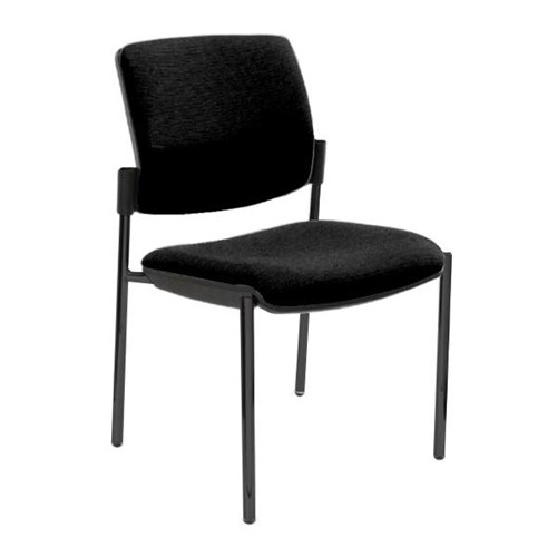 Venice Linea Chair Black 4 Leg Frame Black Fabric